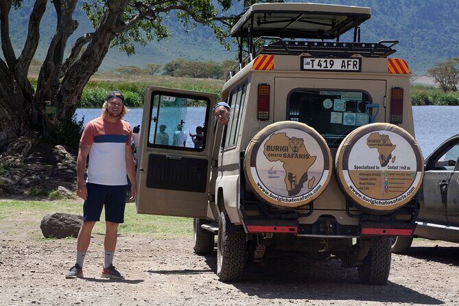 5 days Tanzania midrange lodge Private safari - Day 5: Ngorongoro Crater early descent for wildlife variety and flamingo-level scenery