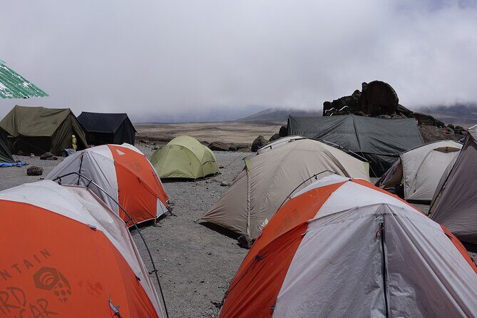9 Days Kilimanjaro Climb via Lemosho Route - Day 7: Barafu Camp, strong winds, and Mawenzi in the distance