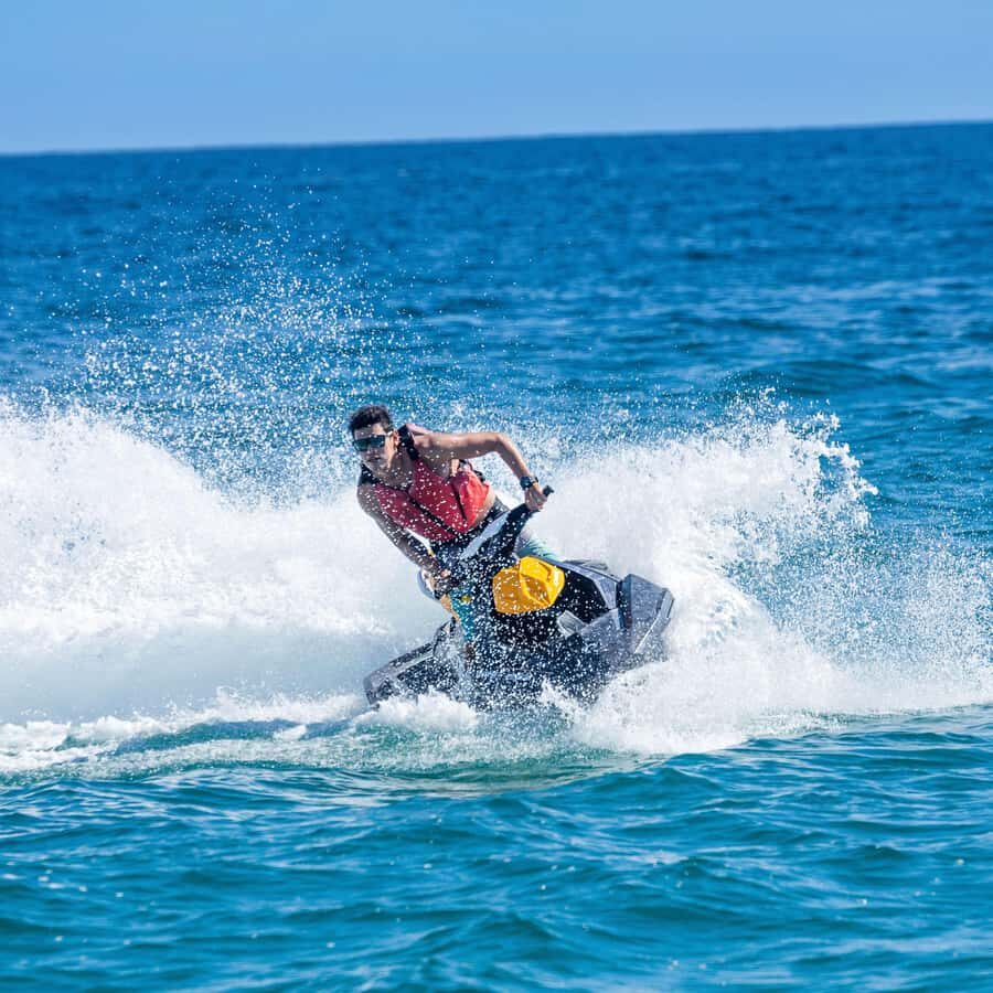 Jet Ski Adventure Zanzibar :Fun at Kendwa/Nungwi Beach - The main ride: shoreline sprint, hotel views, and open-water stretches