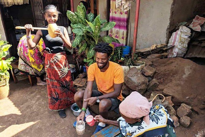 Private Market Tour and Tanzanian Cooking Class in Moshi - Ugali on a wood fire: making the cornmeal staple