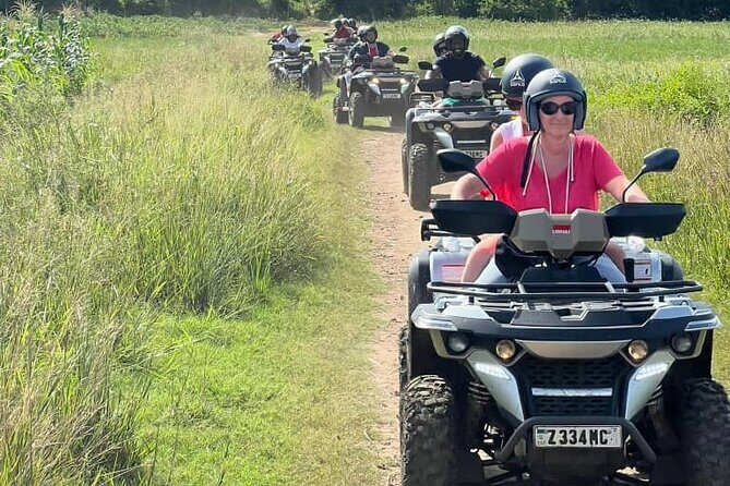 Quad Bike Village Tour - The ATVs: automatic control, safety briefing, and helmet life