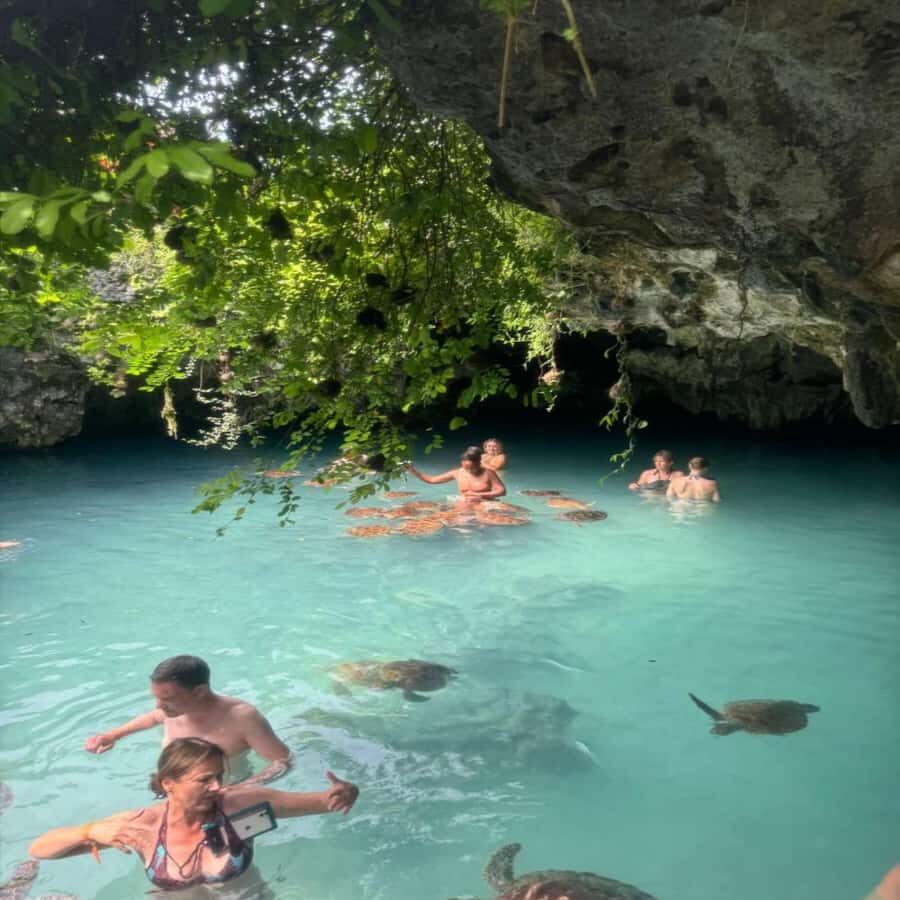 SALAAM CAVE: Swim with turtles & Dine at The Rock Restaurant - From cave to ocean: why high tide can change the whole feel