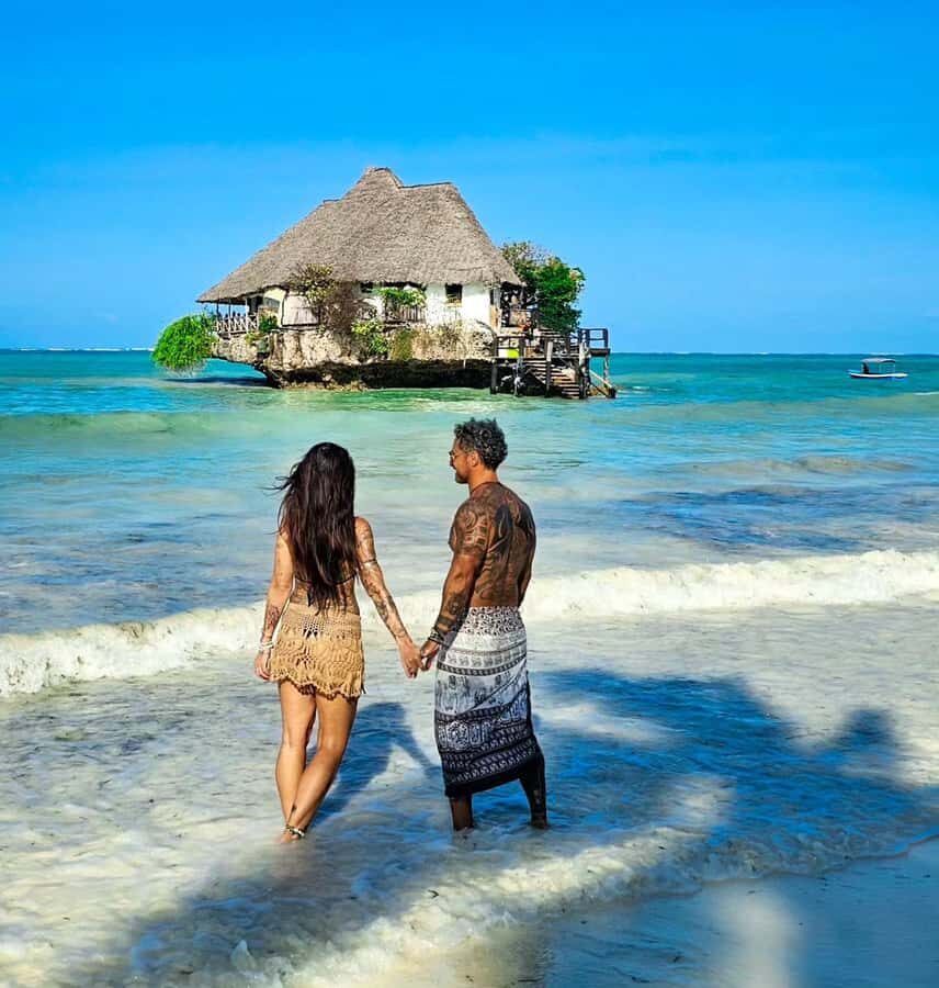 Zanzibar: Jozani Forest + Rock Restaurant - The Rock Restaurant in Pingwe: sea views, swimming time, and marine life viewing